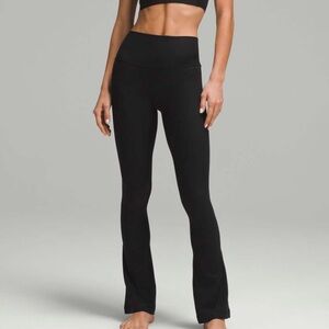 $128 Lululemon Align High-Rise Ribbed Mini-Flared Pant *Regular Black